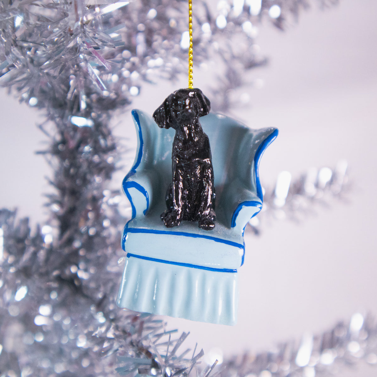 Dog in Chair Ornament