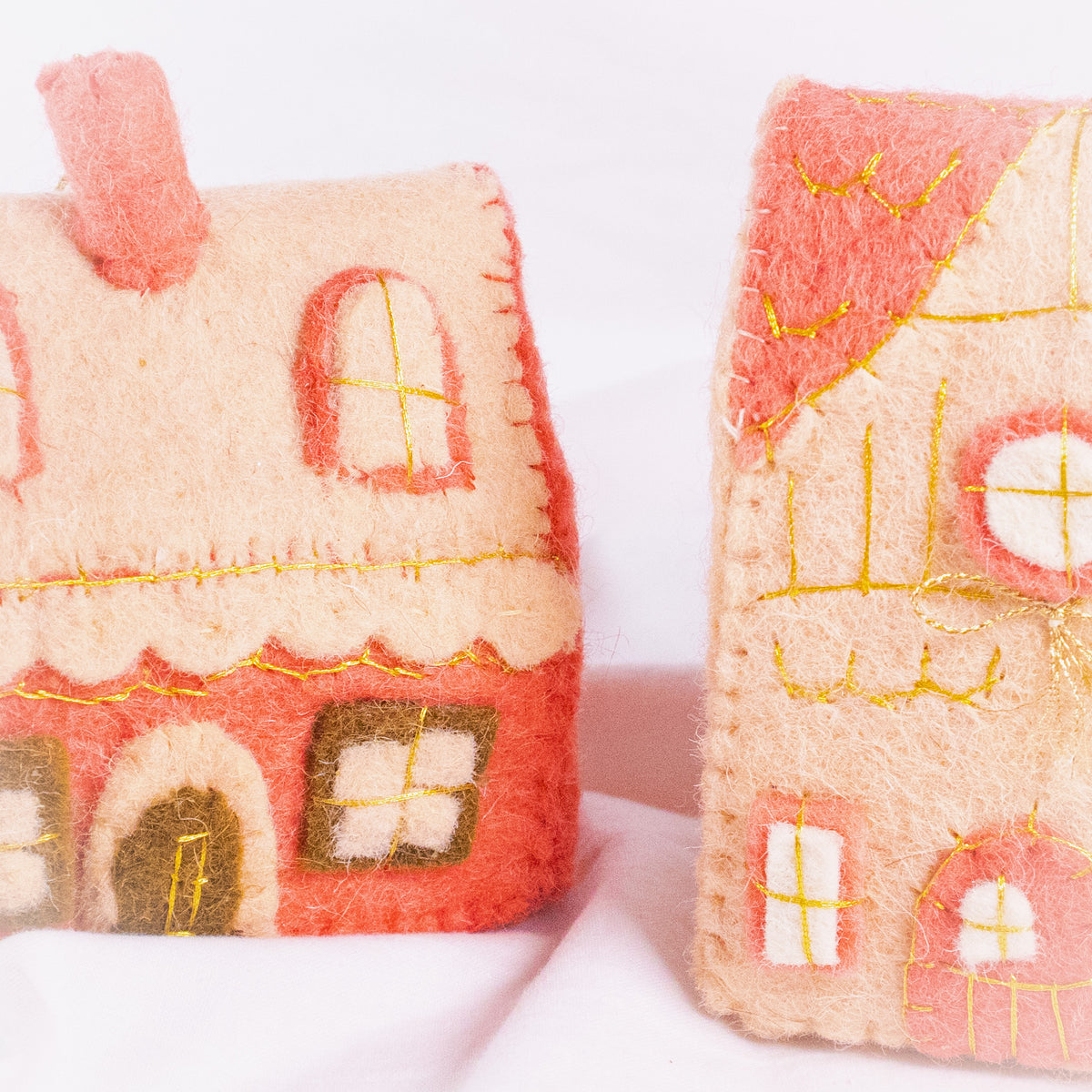 Cozy Pink House Christmas Jumbo Ornament
