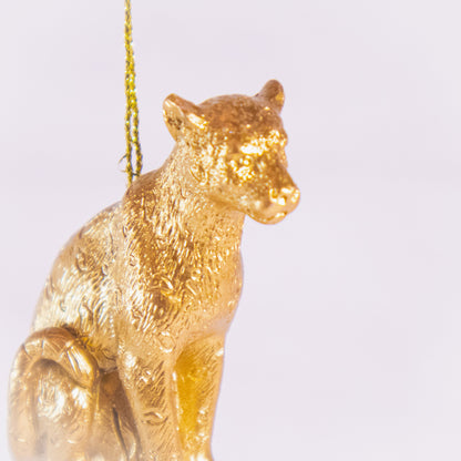 Gold Safari Animal Christmas Ornament