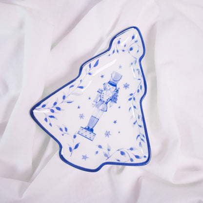 Blue and White Holiday Dish