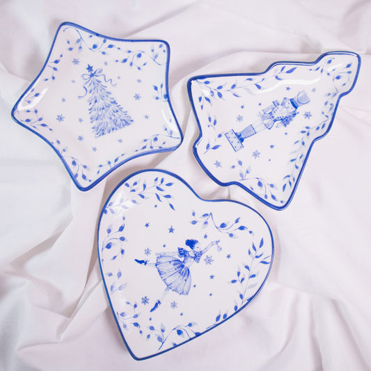 Blue and White Holiday Dish