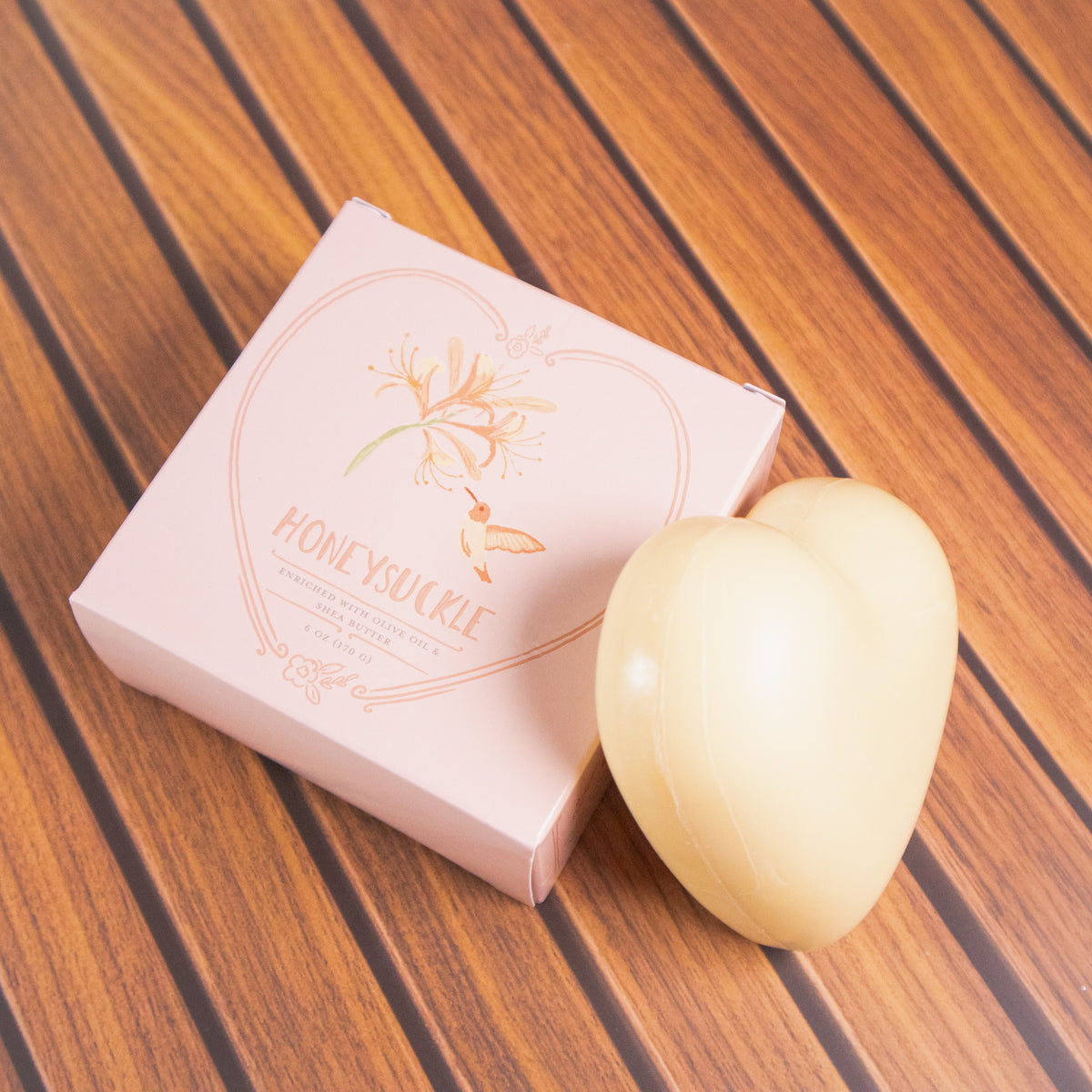 Honeysuckle Heart-Shaped Soap Bar