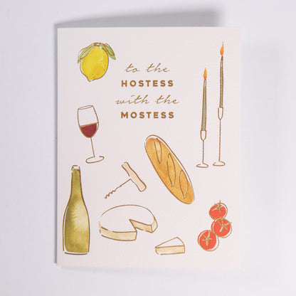 Hostess With The Mostess Greeting Card