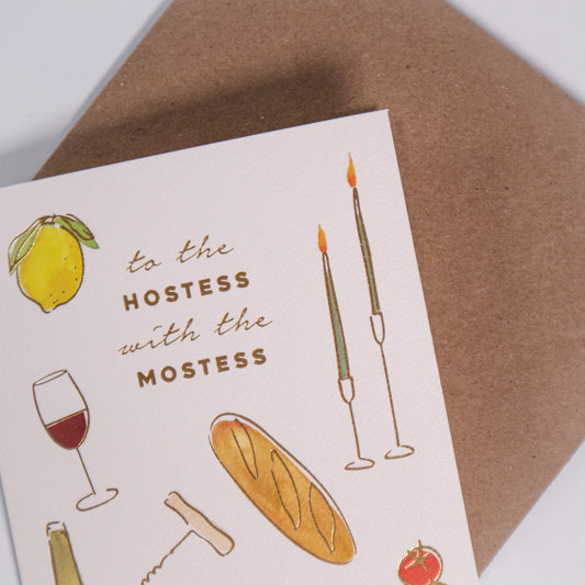 Hostess With The Mostess Greeting Card