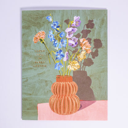 I Love You Flower Bouquet Greeting Card