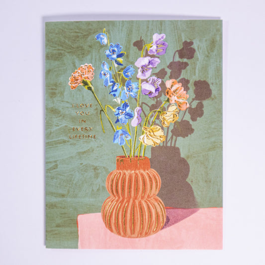 I Love You Flower Bouquet Greeting Card