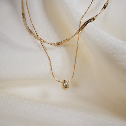 Classic Double Layer Gold Necklace