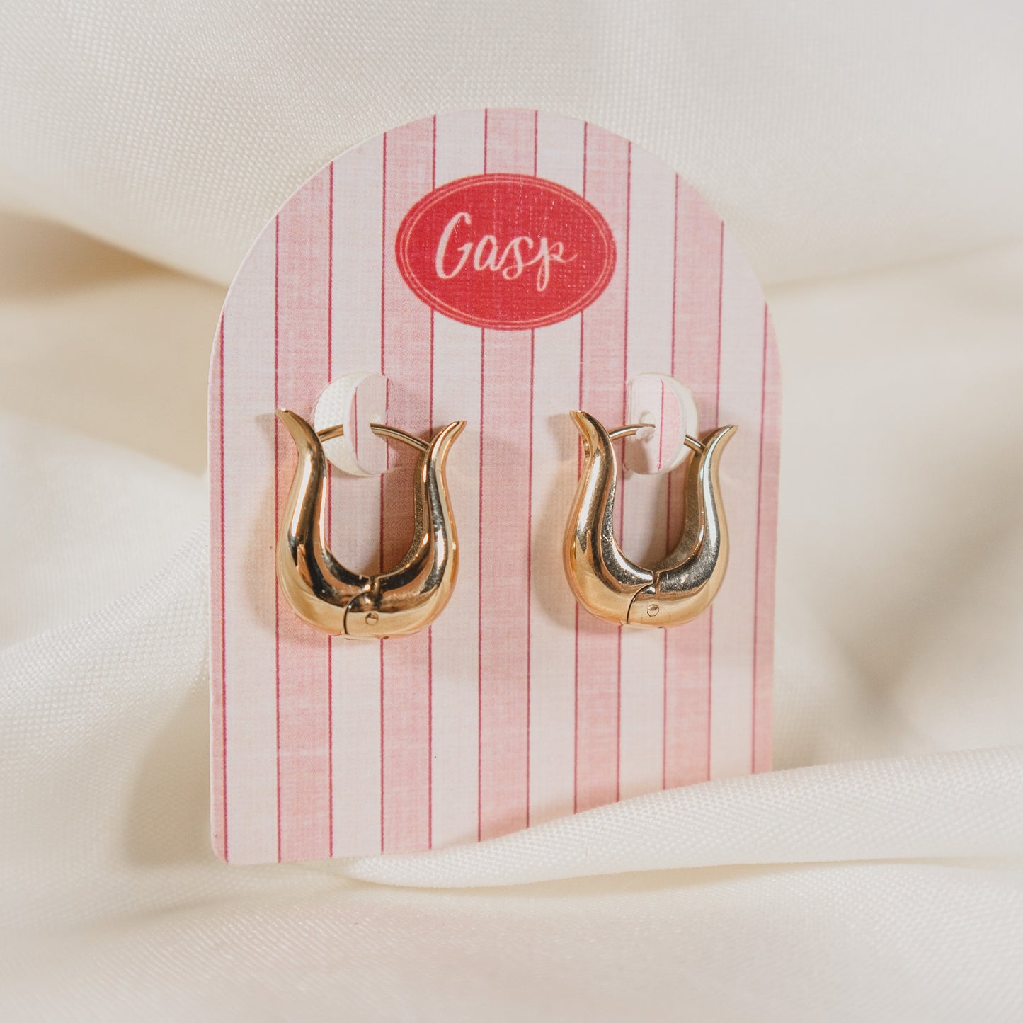 Sculpted Gold Hoop Earrings