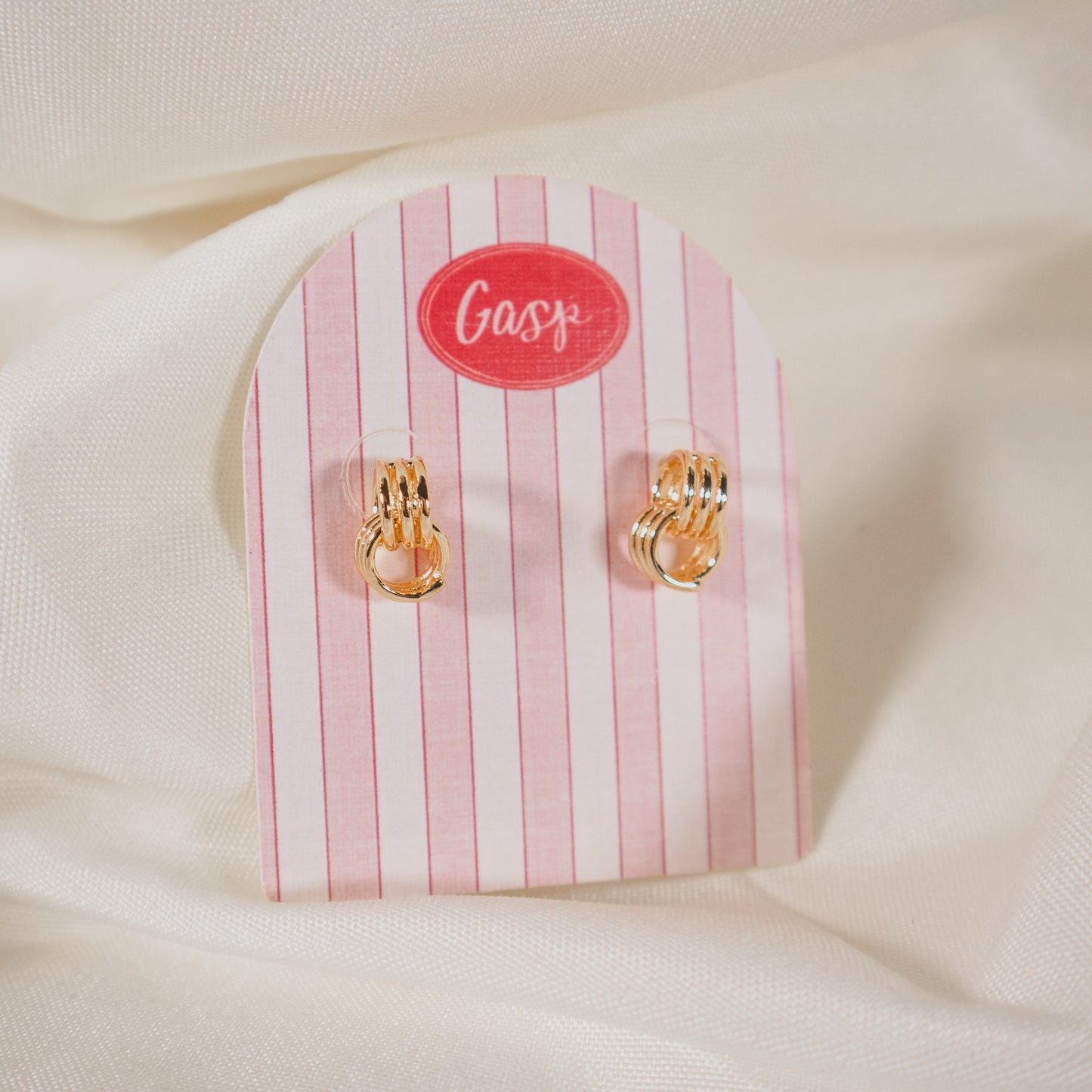 Mini Ribbed Drop Earrings