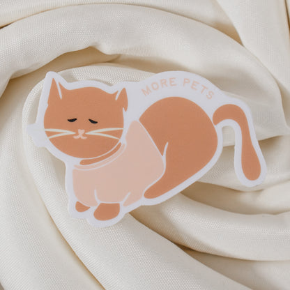 More Pets Cat Vinyl Sticker