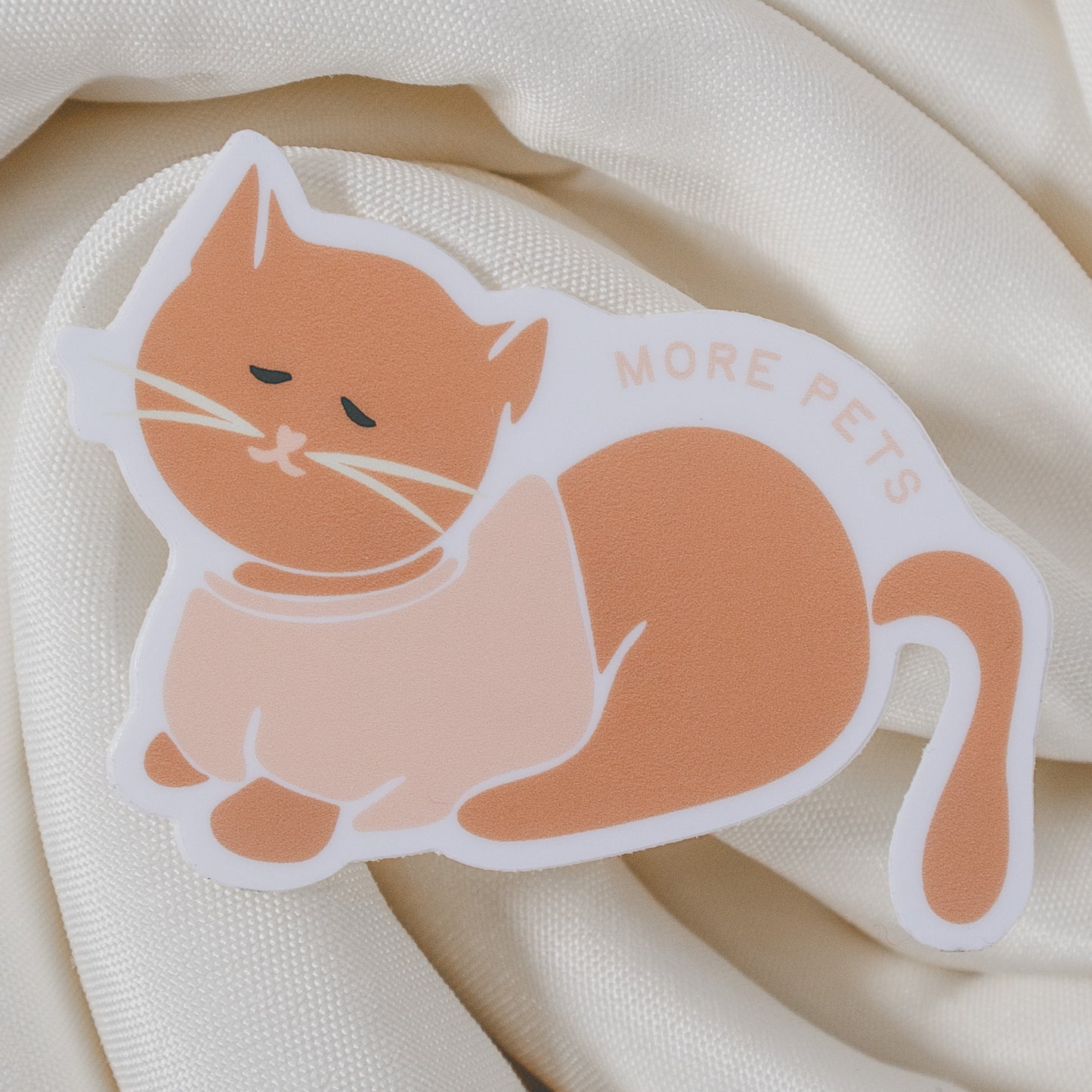 More Pets Cat Vinyl Sticker
