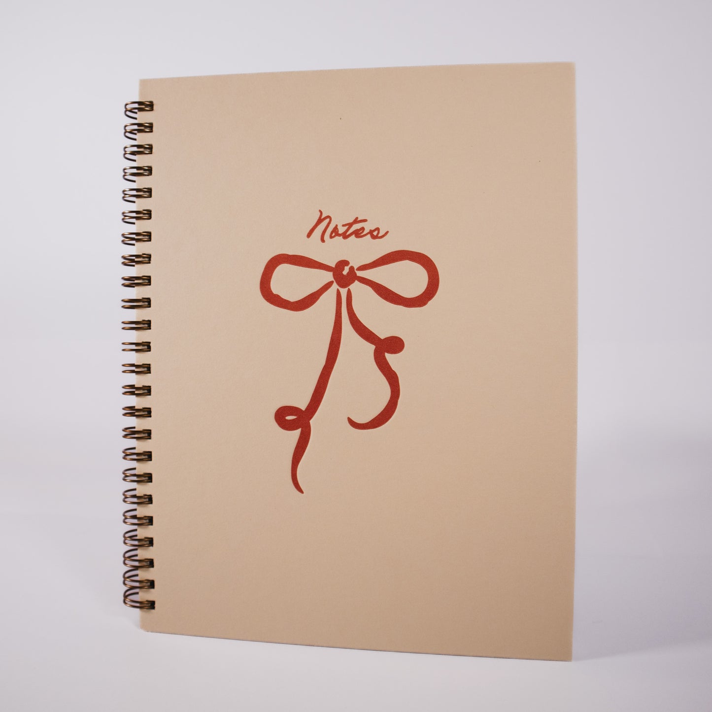 Red Bow Lined Spiral Notebook