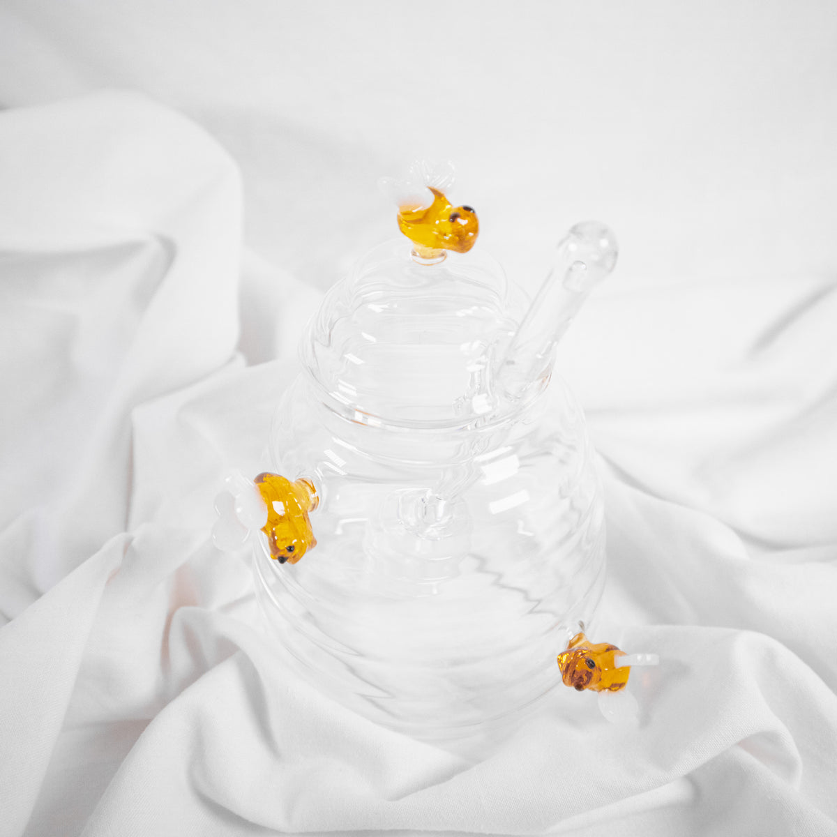 Bee Honey Jar with Dipper