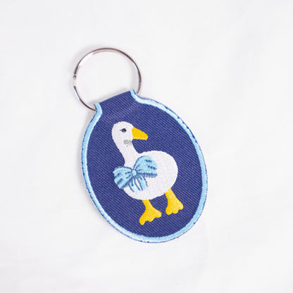 Duck Embroidered Keychain