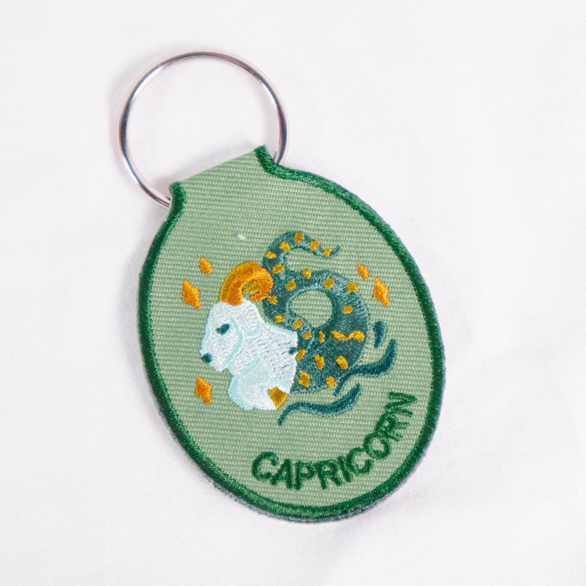 Zodiac Sign Embroidered Keychain