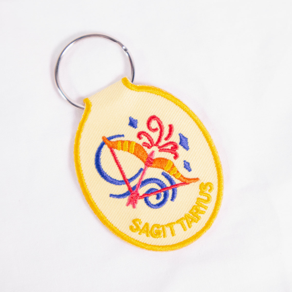 Zodiac Sign Embroidered Keychain
