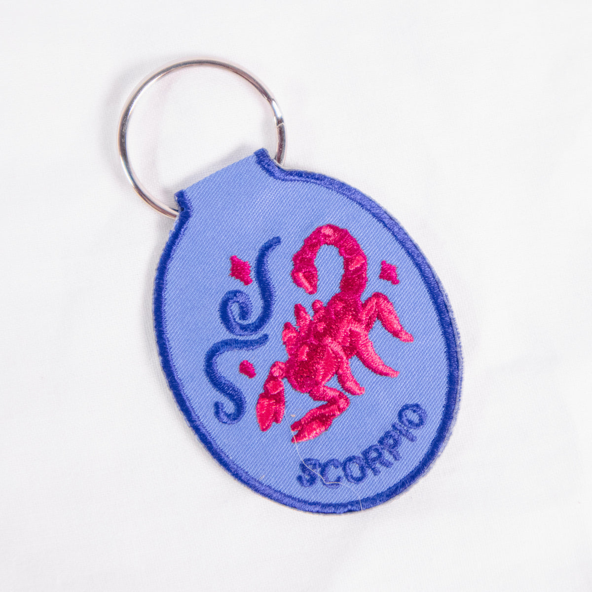 Zodiac Sign Embroidered Keychain