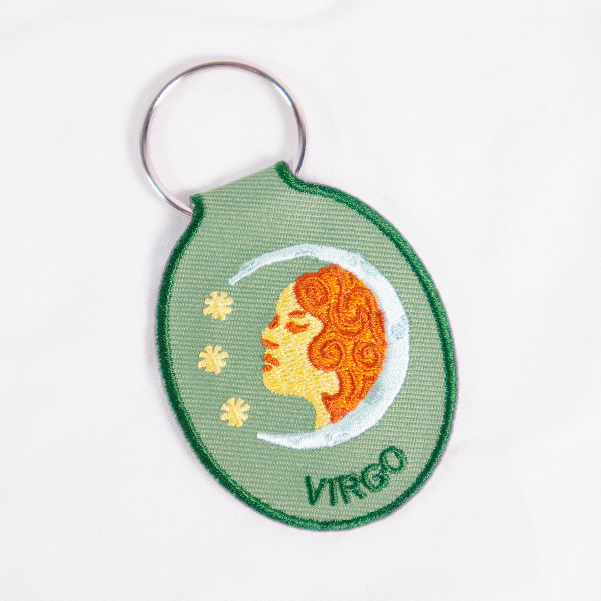Zodiac Sign Embroidered Keychain