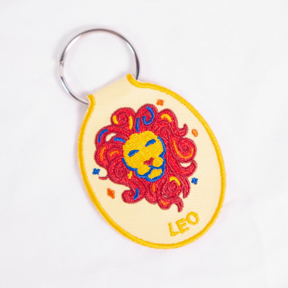 Zodiac Sign Embroidered Keychain