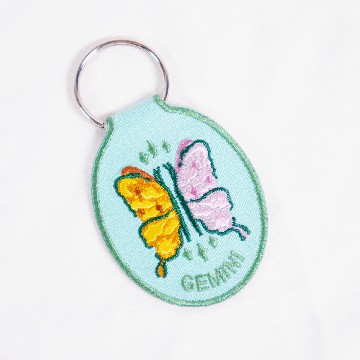 Zodiac Sign Embroidered Keychain