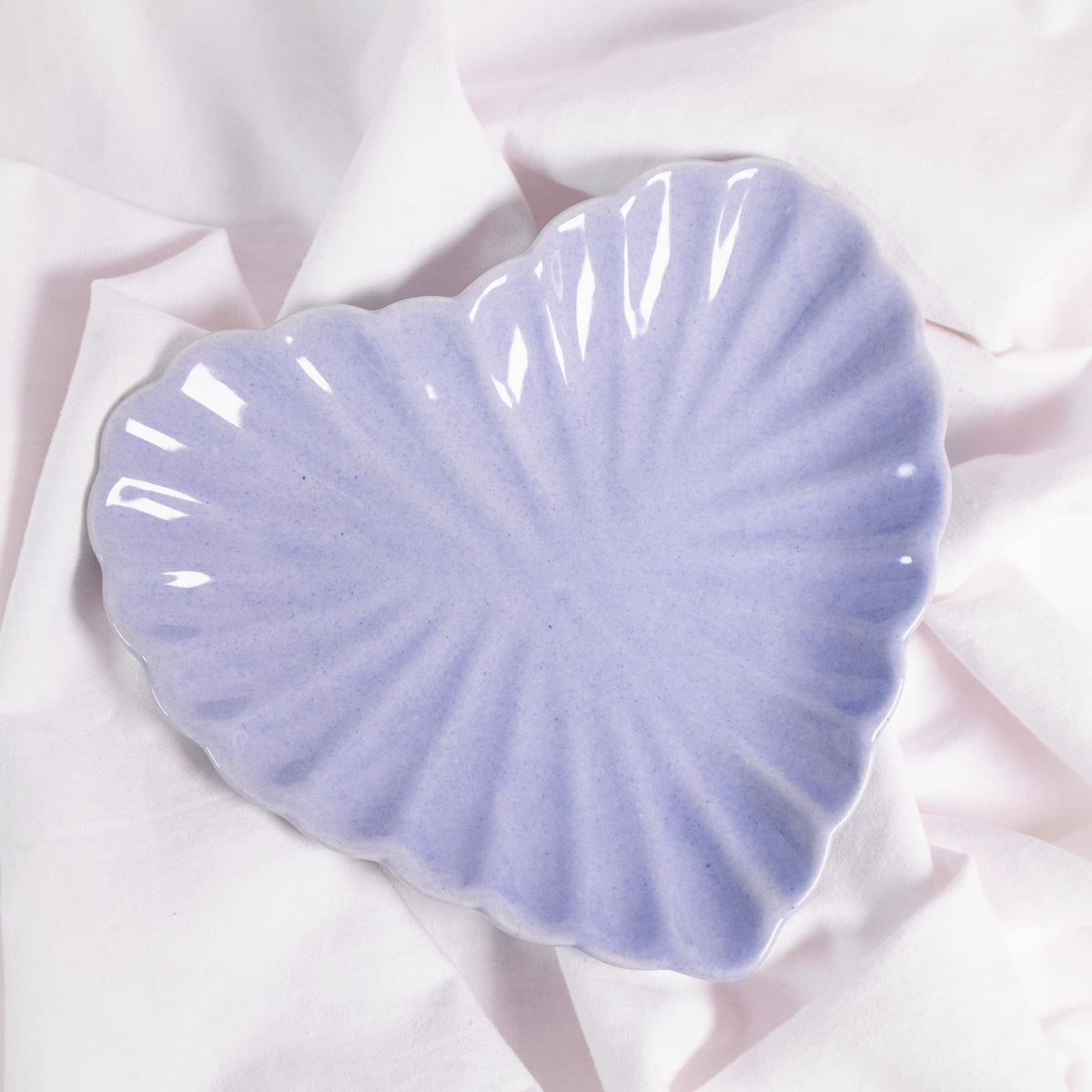 Fluted Heart Plate
