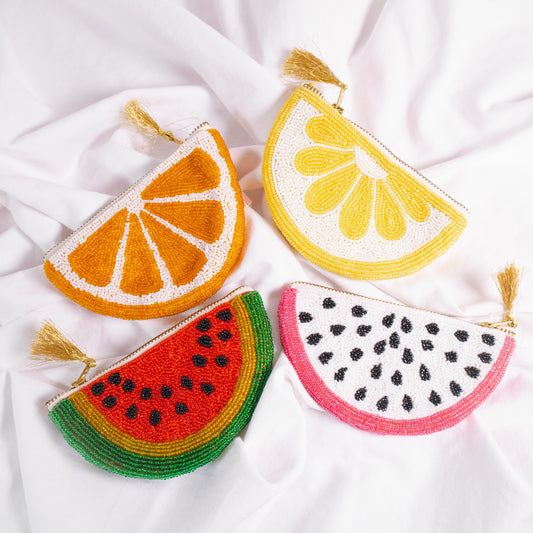 Beaded Fruit Pouch