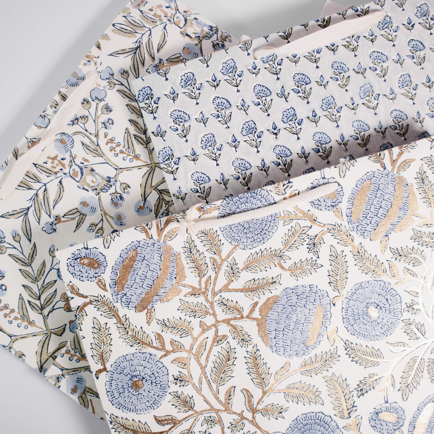 Large Blue Floral Gift Bag