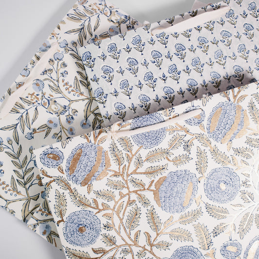 Large Blue Floral Gift Bag