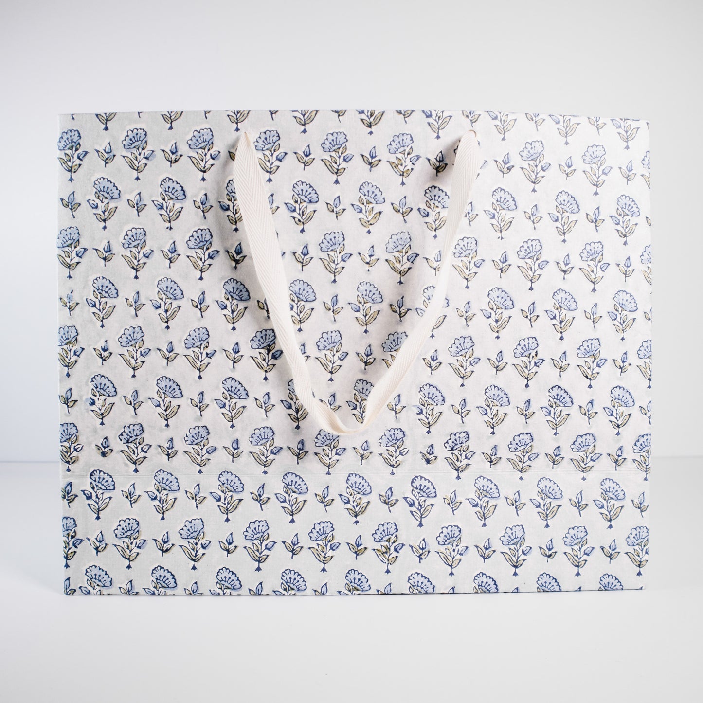 Large Blue Floral Gift Bag