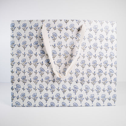 Large Blue Floral Gift Bag
