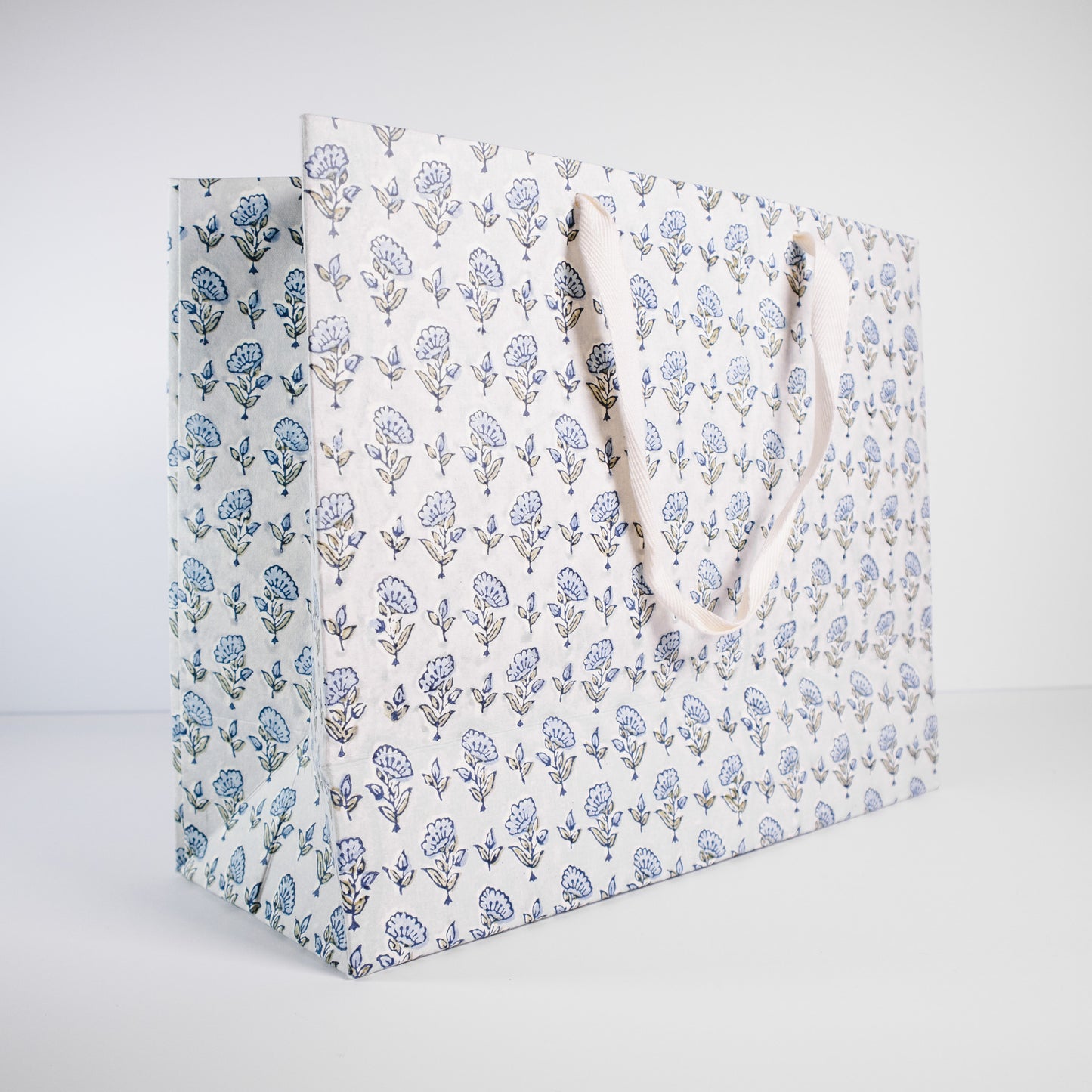 Large Blue Floral Gift Bag