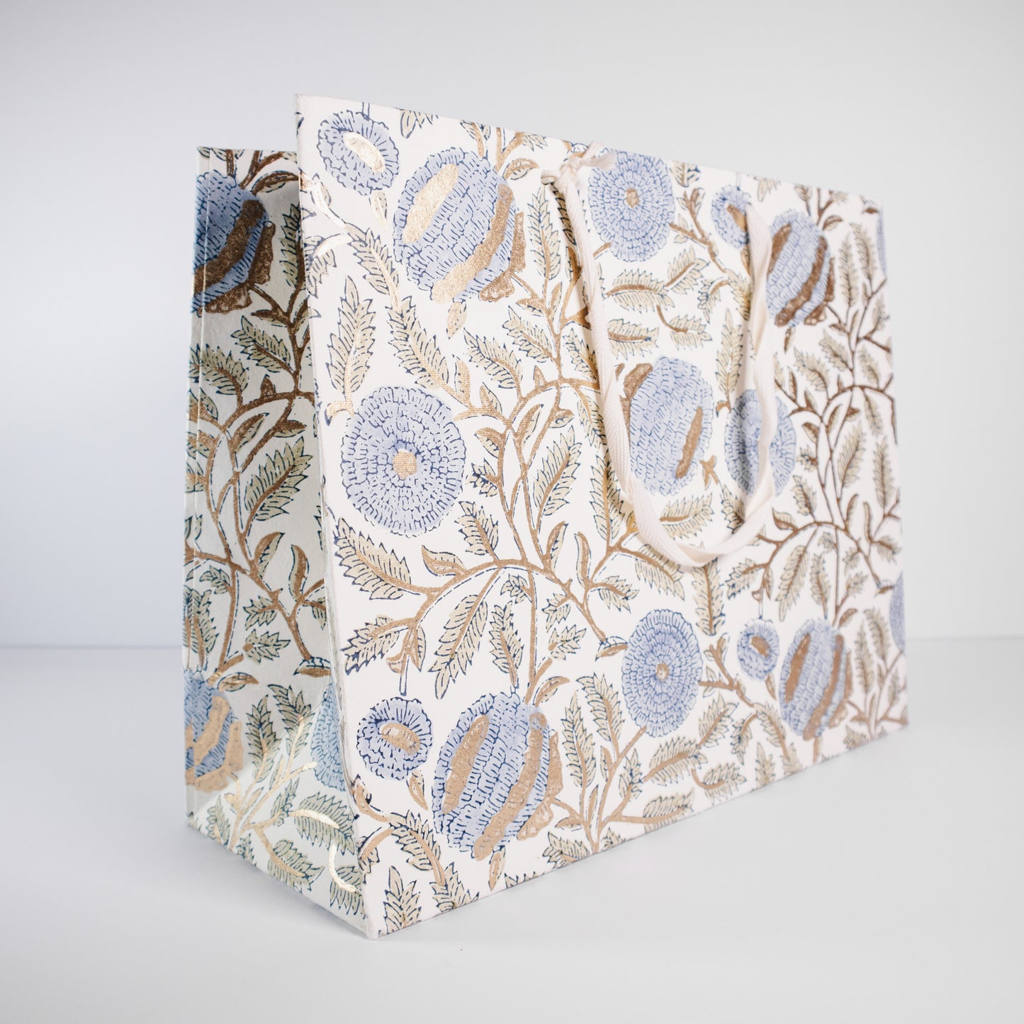 Large Blue Floral Gift Bag
