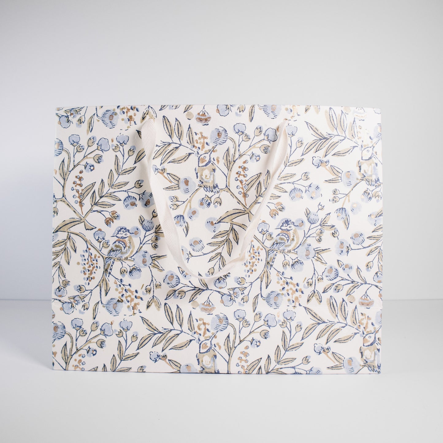 Large Blue Floral Gift Bag