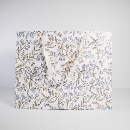 Large Blue Floral Gift Bag