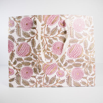 Large Blush Floral Gift Bag