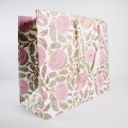 Large Blush Floral Gift Bag