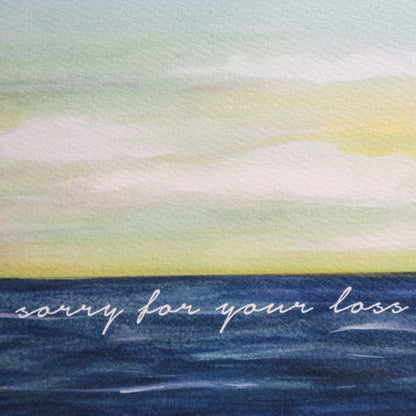 Sorry For Your Loss Ocean Greeting Card