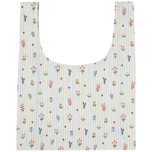 Striped Floral Reusable Bag