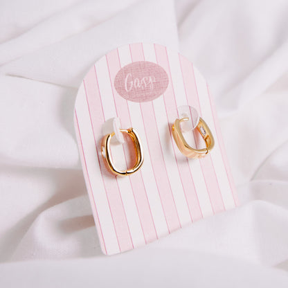Gold Filled Diamond Huggie Hoop Earrings