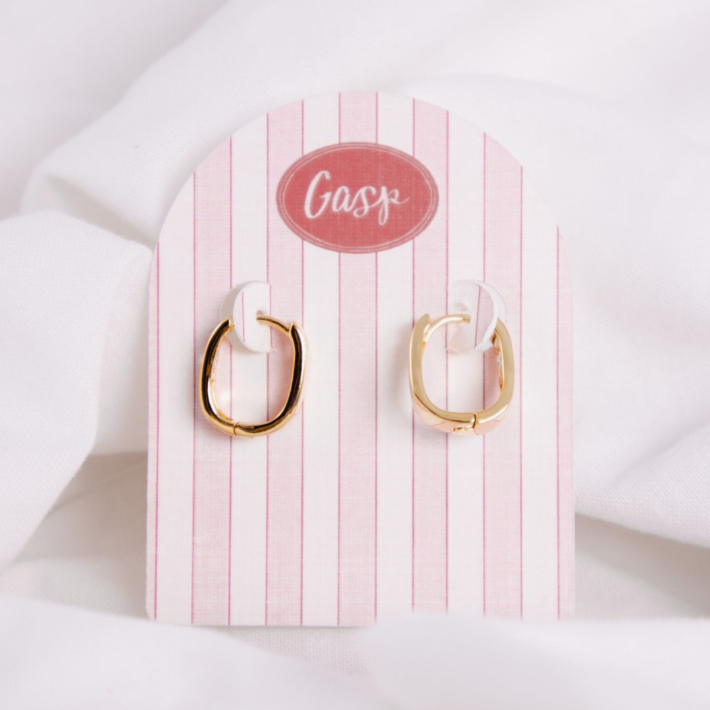 Gold Filled Diamond Huggie Hoop Earrings
