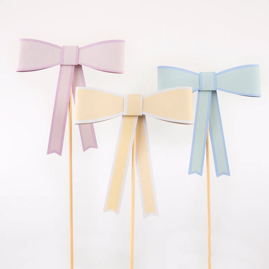 Pastel Bow Cake Toppers By Meri Meri