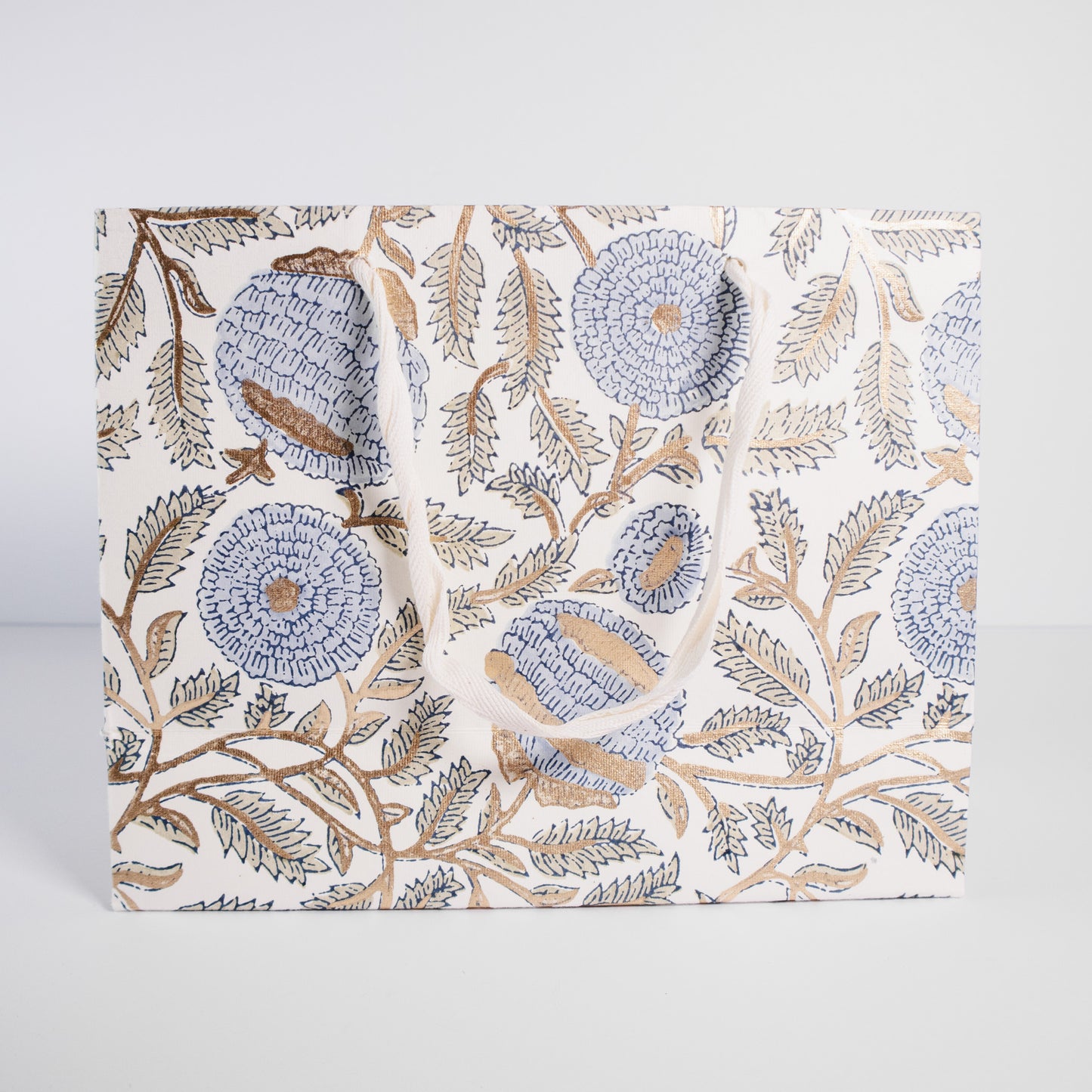 Medium Blue Floral Gift Bag