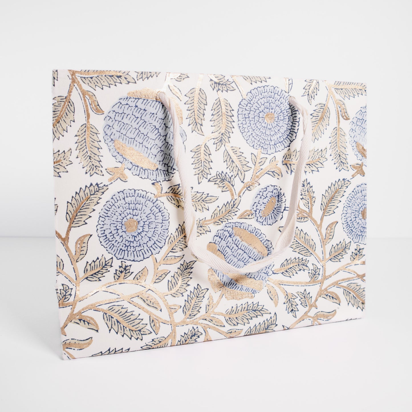 Medium Blue Floral Gift Bag