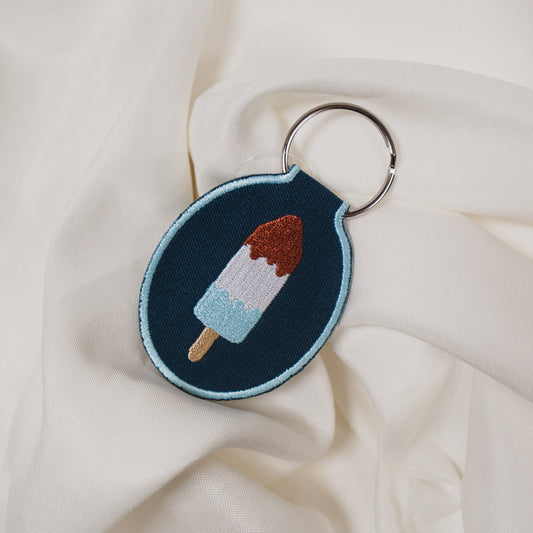 Rocket Pop Embroidered Keychain