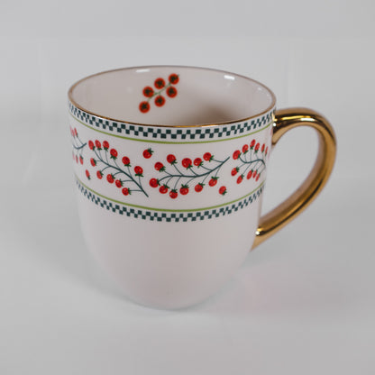 Tomato Check Oversized Mug