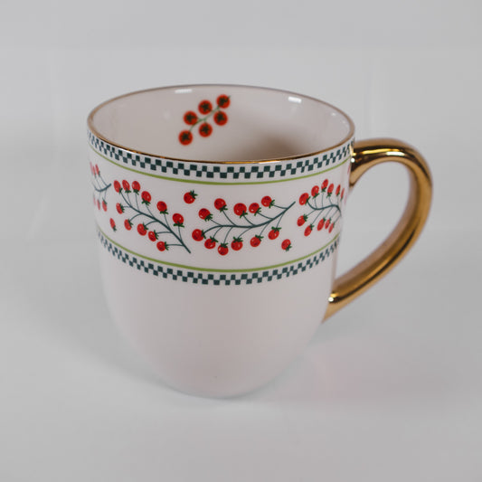 Tomato Check Oversized Mug