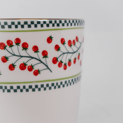 Tomato Check Oversized Mug