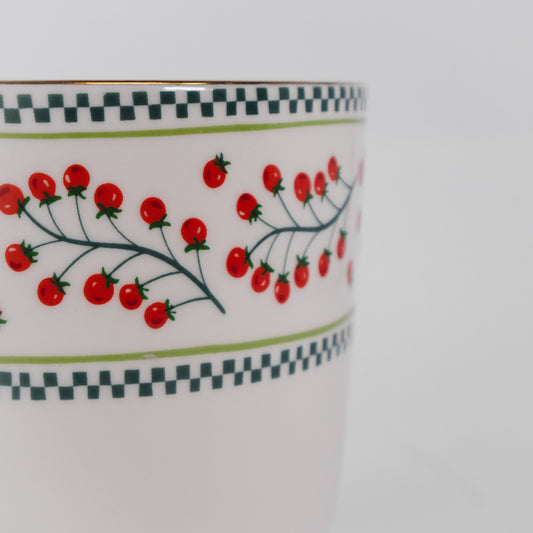 Tomato Check Oversized Mug