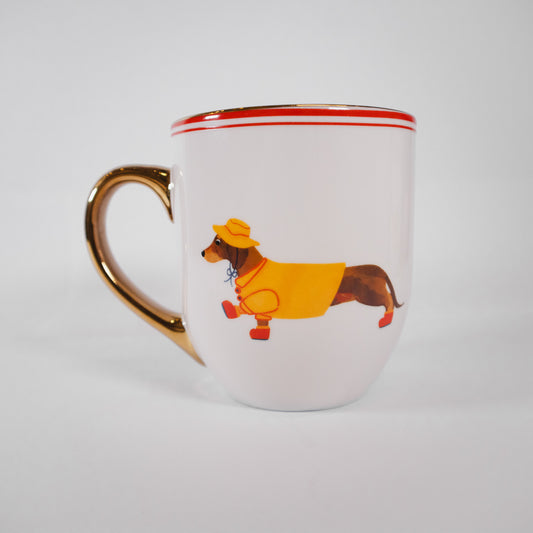 Raincoat Dachsund Oversized Mug