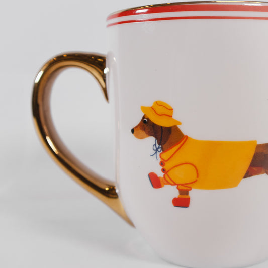 Raincoat Dachsund Oversized Mug